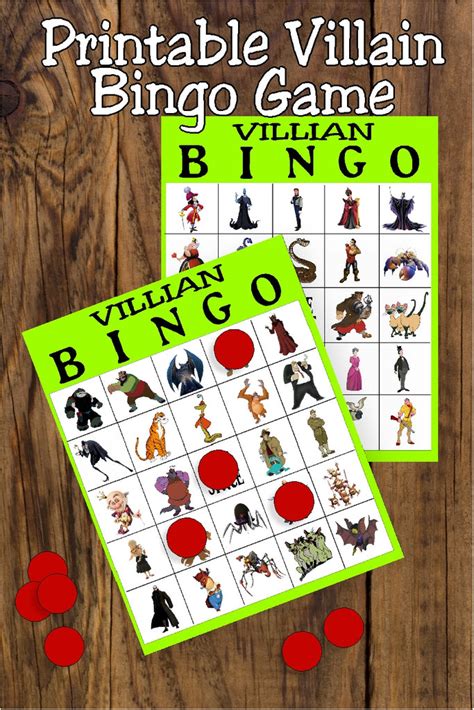 villain bingo|villain bingo printable.